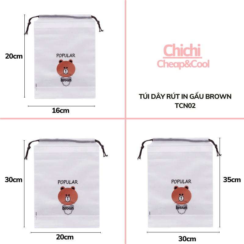 Túi dây rút đựng đồ mỹ phẩm trang điểm giầy dép quần áo cá nhân chống nước ChiChi TCN02 3