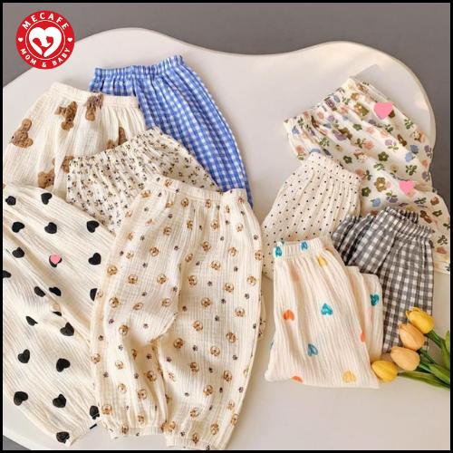 [5-17kg] Quần bom xô Muslin mềm mịn, quần dài chống muỗi xô Muslin cho bé trai và bé gái