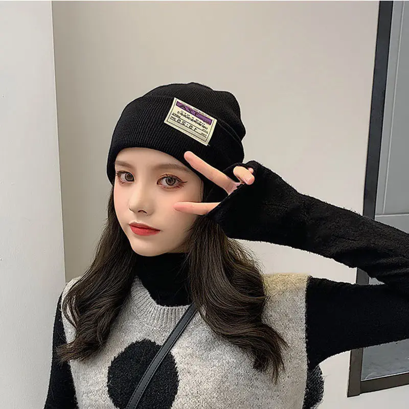Mũ len Nam Nũ Ulzzang Baenie chất len co giãn tốt giữ ấm Thu Đông 4