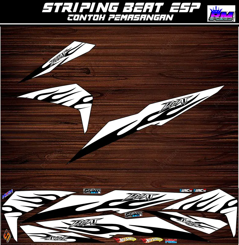 striping beat esp variasi moti api lissimple 2