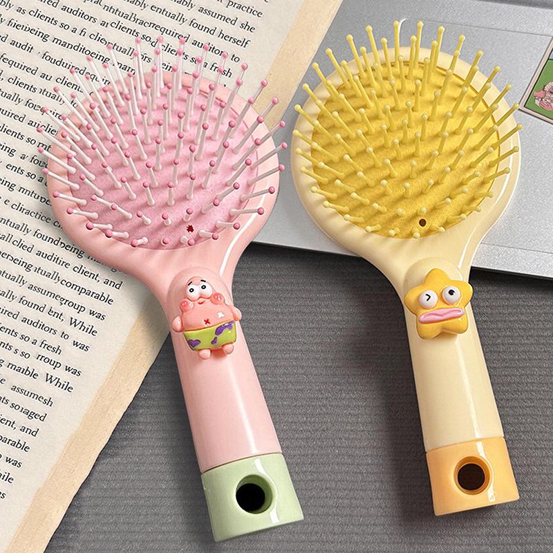 Product Introduction of Cartoon Handheld Mirror Comb Cartoon Air Cushion Comb Portable Student Dormitory Girlfriend Style Handheld Hairdressing Comb 26