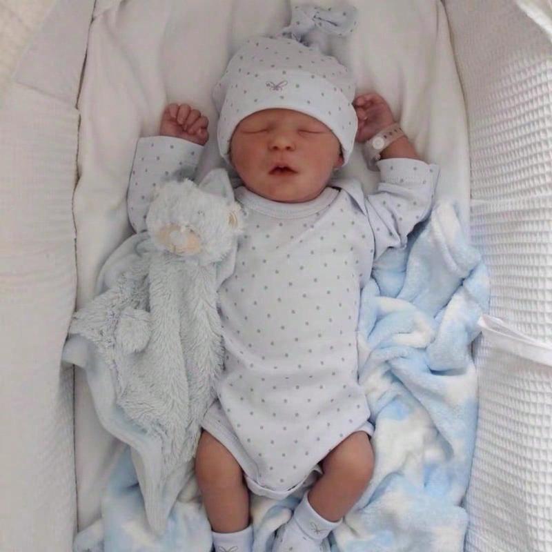 Realistic Reborn Doll, Cute Newborn Doll with 3D-painting Skin and Visible Veins & Accessories, Birthday Gift for Child, Christmas Stocking Filler, Reborn Baby Dolls, Toy 0