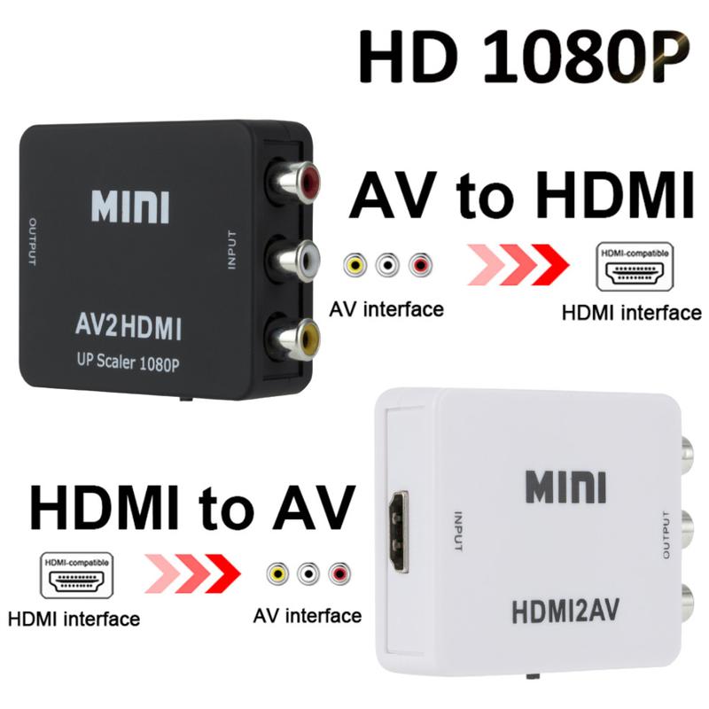 Product Introduction of 1080P HDMI-compatible To AV Scaler Adapter Video Composite Converter RCA to HDMI-compatible CVSB L/R Video Scaler Converter Box 14