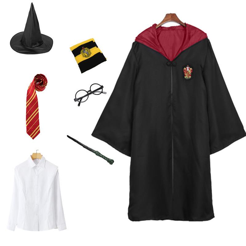 Product Introduction of Dress-up Suit Hot-Selling Crossdressing Magic Robe Gryffindor School Uniform Robe Cloak Cosplay Costume 0