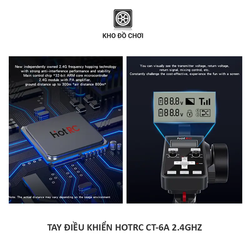 Tay điều khiển HotRC CT6A 2.4Ghz (6 Kênh) 3