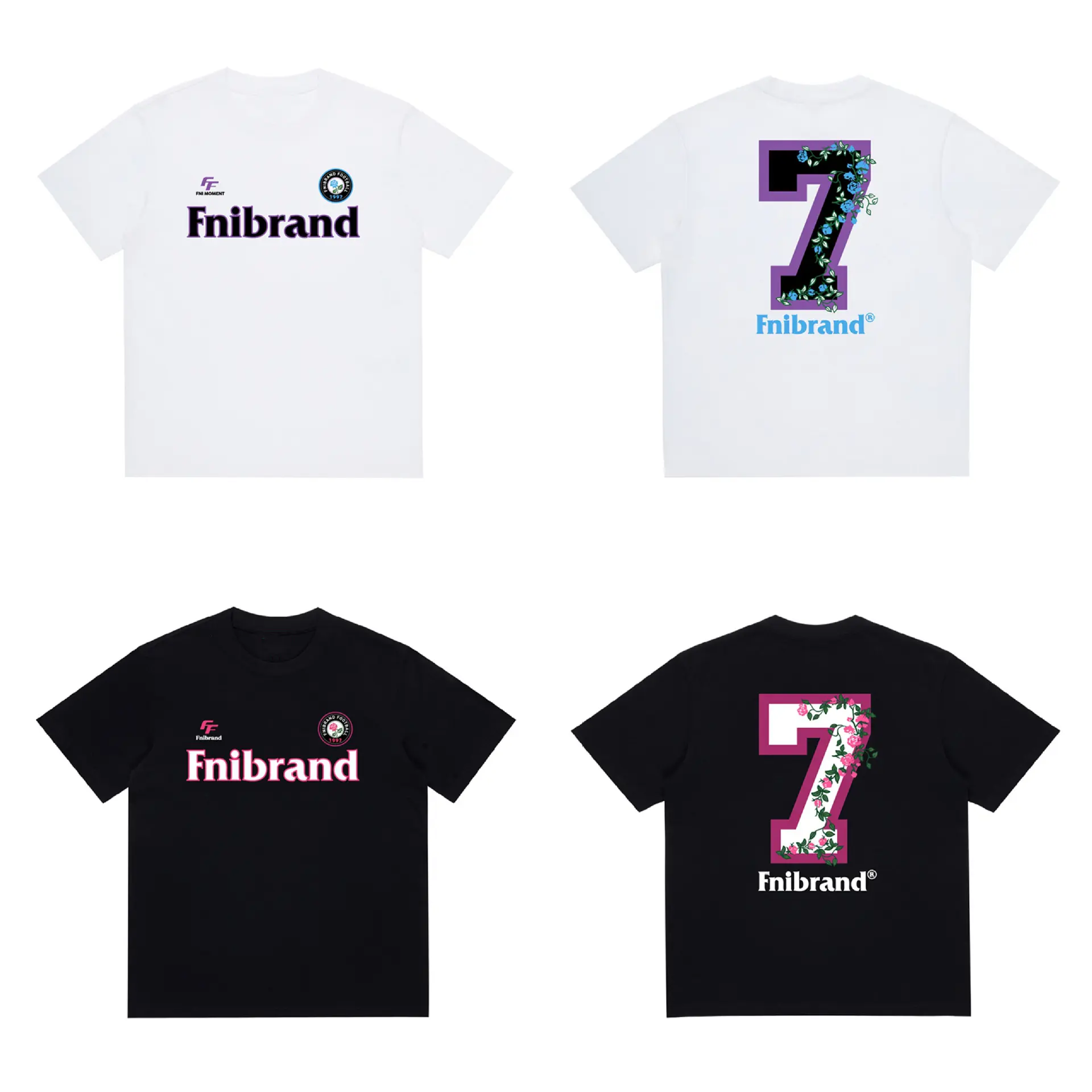 Summer unisex couple T-shirt casual plus size fashionable short sleeved digital direct spray breathable printed rose size 7 short sleeved top