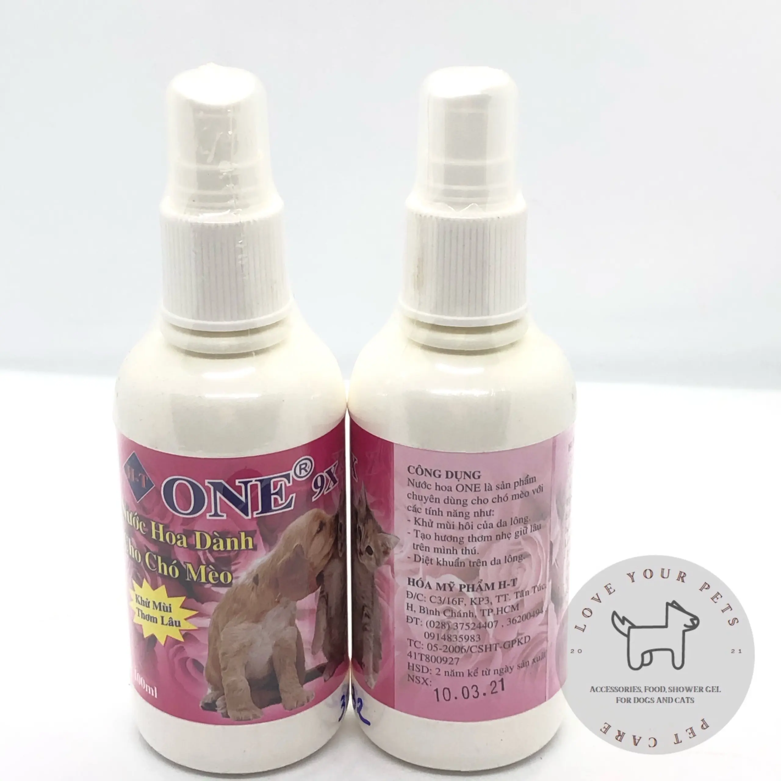 Nước hoa One 9x dành cho chó mèo khử mùi và lưu hương thơm lâu - chai 100ml
