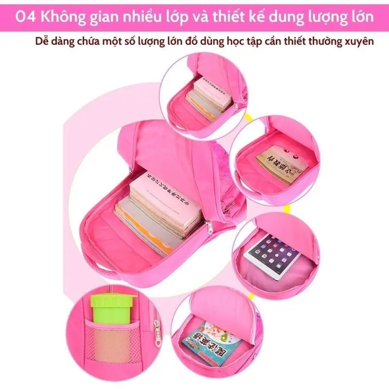 (Sẵn HCM) Tổng hợp các mẫu balo thỏ cho bé gái, balo mầm non dễ thương, cặp đi học chống gù lưng chống thấm nước cho bé 7