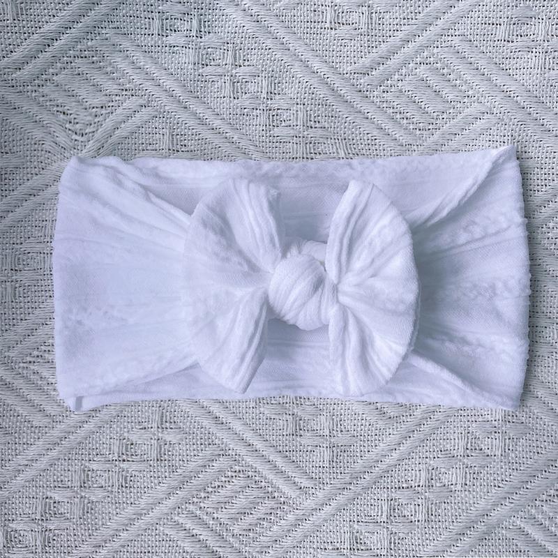 Product Introduction of Solid Color Soft Nylon Elastic Baby Headband Bows Knotted Newborn Baby Girl Headbands Hair Accessories Girls Haarband 31