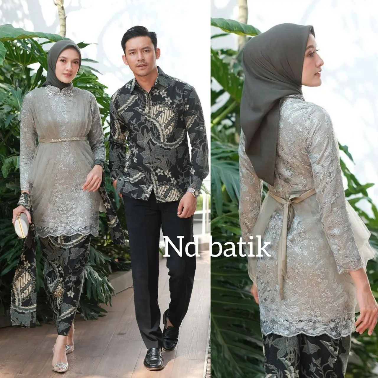 Baju Batik Couple Kebaya Modern Tunik Couple Pasangan Wisuda Lamaran Tunangan Terbaru