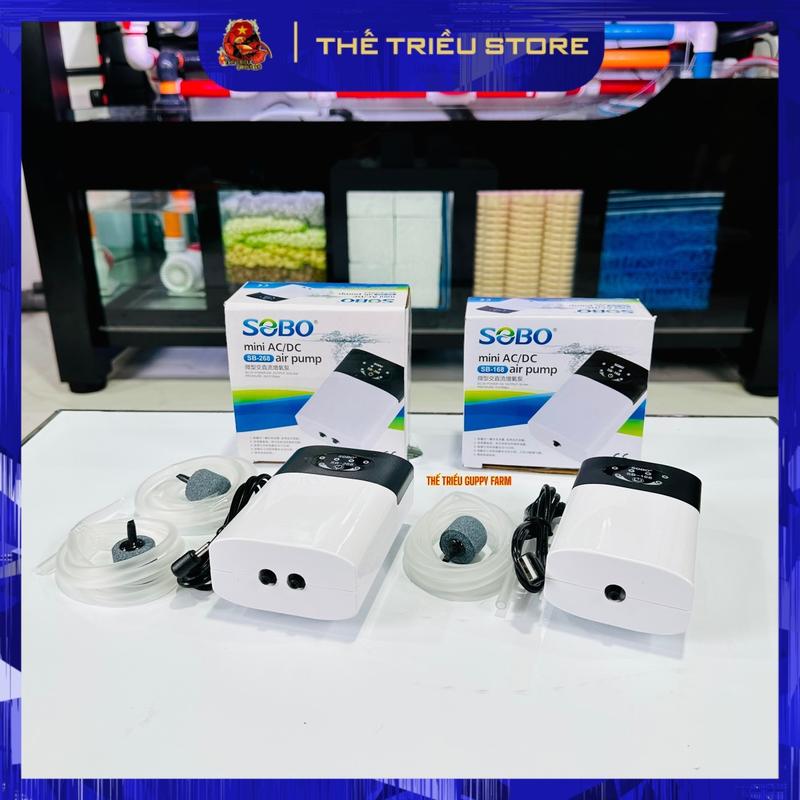 Máy sủi khí oxy tích điện SOBO & KAOKUI dùng cho hồ cá. Tiếng ồn nhỏ, tặng kèm đá sủi và dây sủi. (Máy SOBO chưa bao gồm cóc sạc USB )