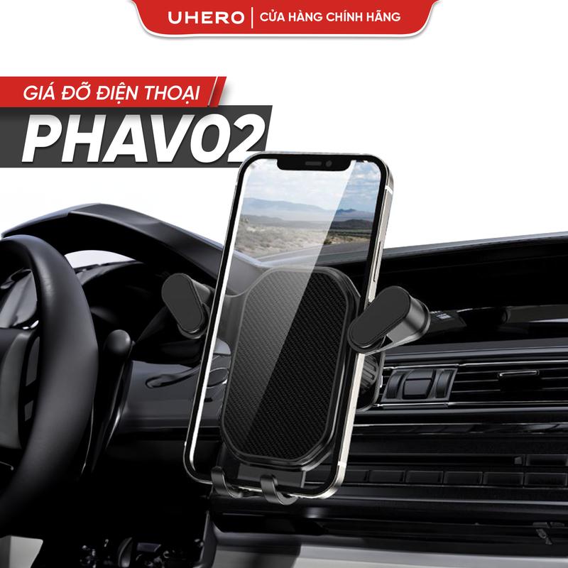 UHero Giá đỡ điện thoại trên ô tô PHAV02 kẹp khe cửa gió điều hòa, chất liệu nhựa ABS cứng cáp Phụ Tùng