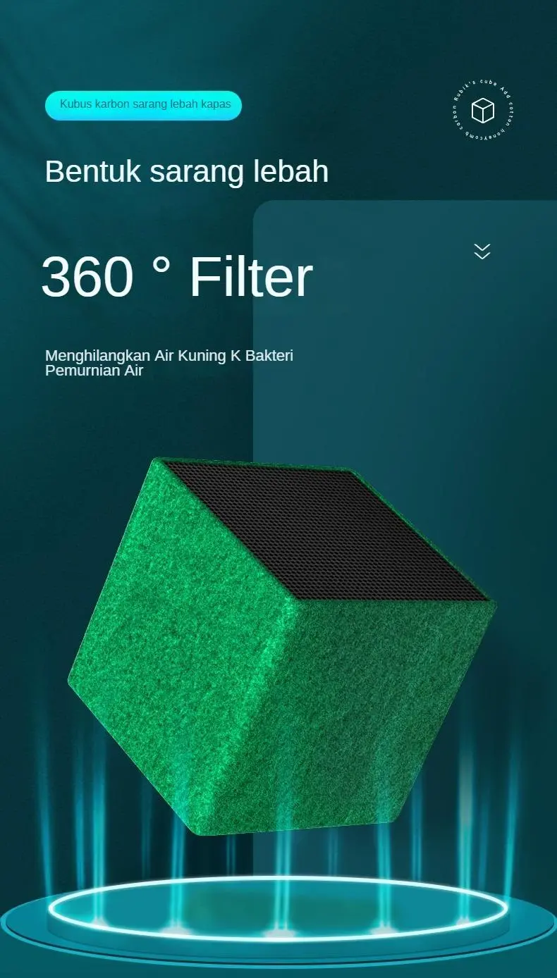 Product Introduction of Magic Water Purifier Aquarium Aktiv Karbon Air Pump Filter Media untuk Menghilangkan Air Kuning dan Bau Karbon Selular sebagai Bahan Filter untuk Pemurnian Air 2