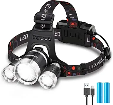Waterproof Rechargeable Head Torch Led Headlamp