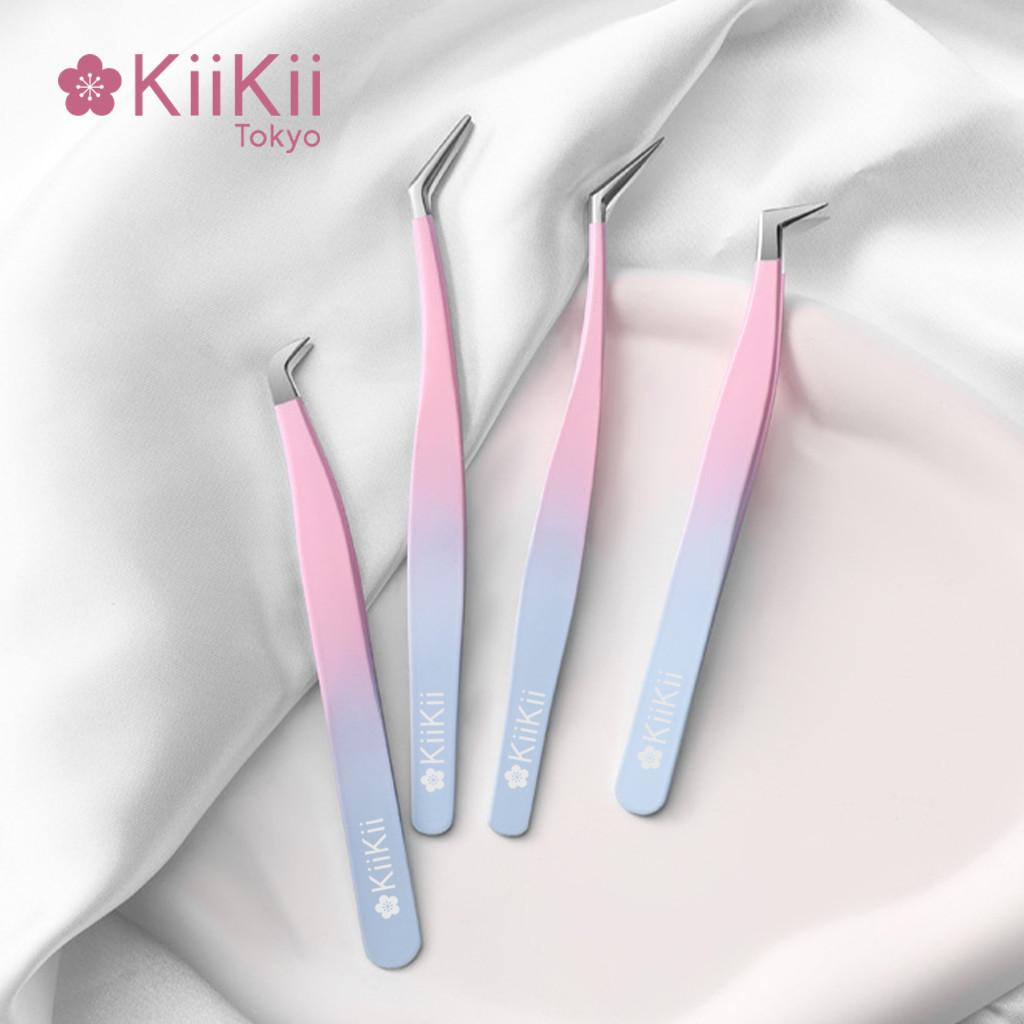 KiiKii Beauty ที่คีบขนตา แหนบต่อขนตา หัวแหนบโค้งมน ออกแบบปลายกลม ปลอดภัยต่อดวงตา ไม่ทำร้ายผิว