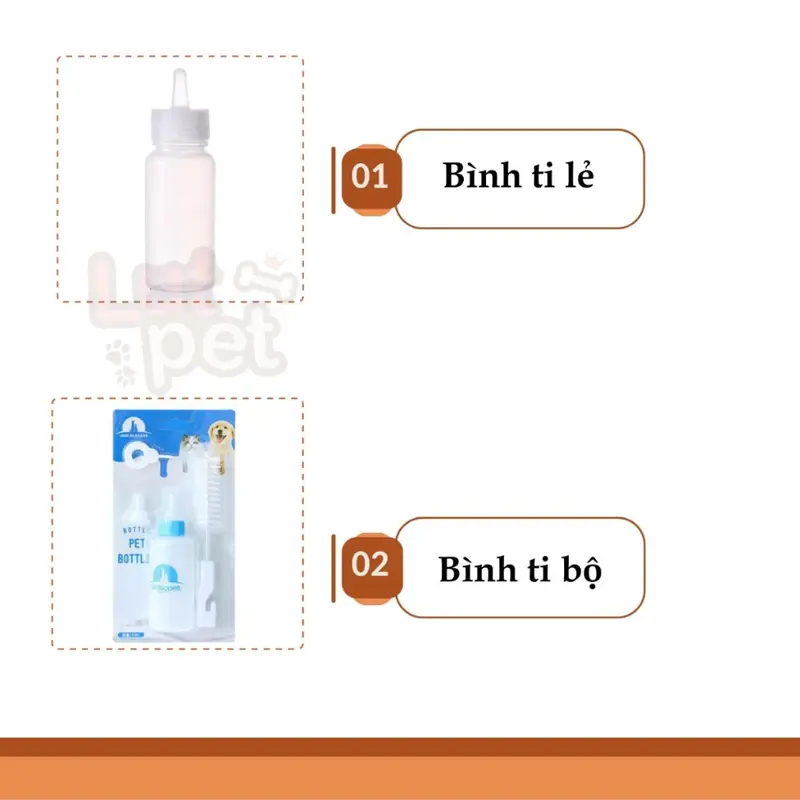 Bình ti sữa cho chó mèo sơ sinh - bình mớm sữa cho cún, mèo con - lutpet 2