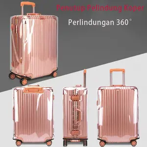 PVC Cover Pelindung Koper Transparant Luggage Cover / Cover Pelindung Koper Tebal Sarung Koper Cover Plus Transparant PVC 20 24 26 28 inch 300 Micron / Travel Safe Sarung Koper Tahan Air / Sarung Pelindung Koper