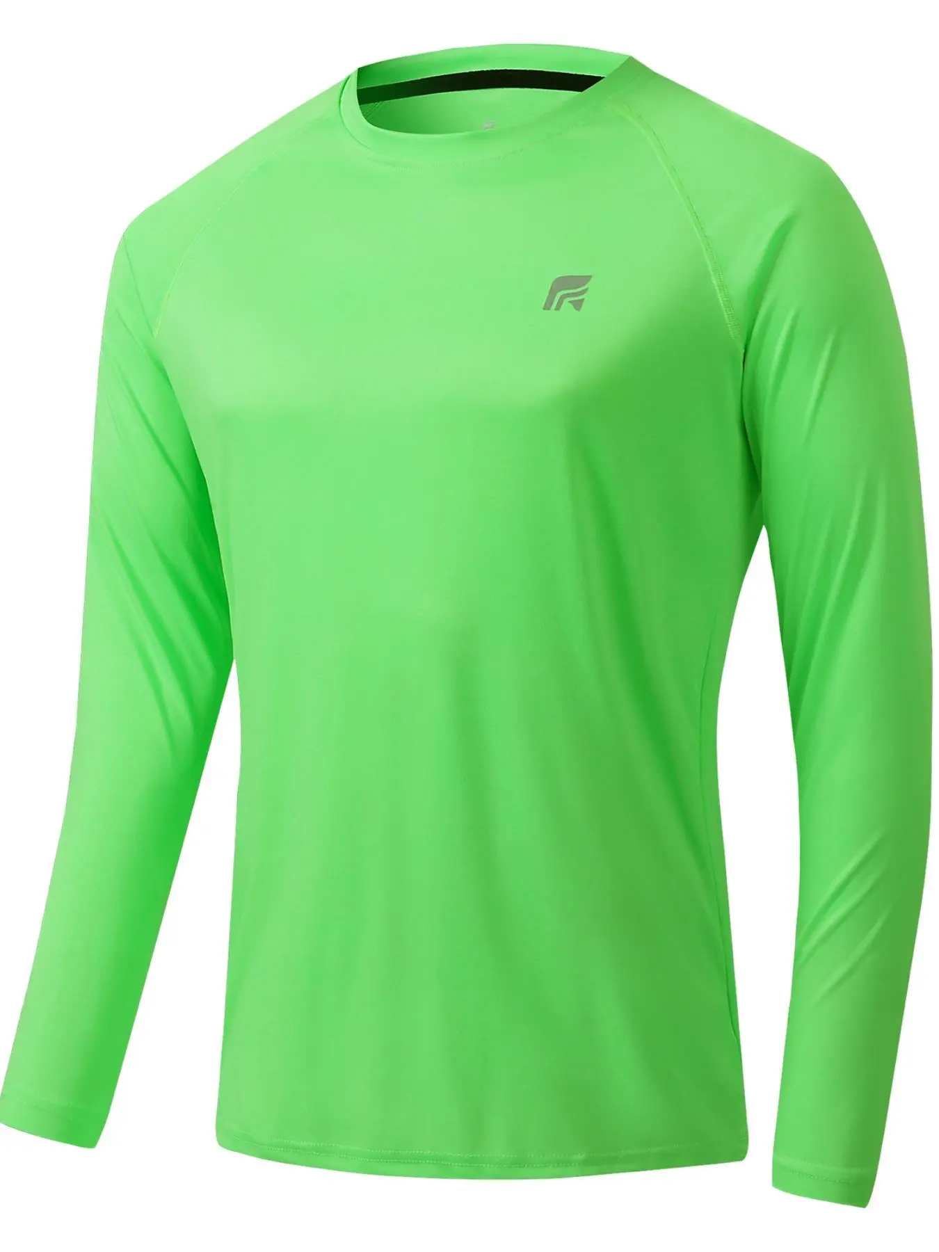 Men's Regular Fit Graphic Round Neck Sports Tee, Casual Long Sleeve Crew Neck T-shirt for Daily Outdoor Wear, Men's Sportswear for All Seasons