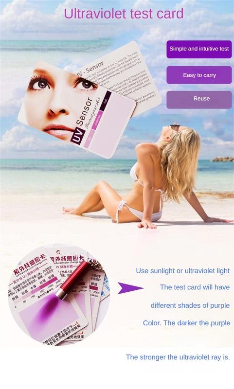 Product Introduction of UV Test Card, Premium UV-C Test Card For Ultraviolet Radiation, UV Detection Stickers，PVC Plastic UV Card For UVB UVC Test 19
