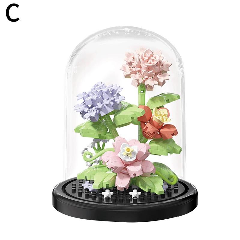 Product Introduction of 1 Set Plastic Building Blocks Flower Box Immortal Flowers Blocks Assembly Simulated Compatible F1N6 34