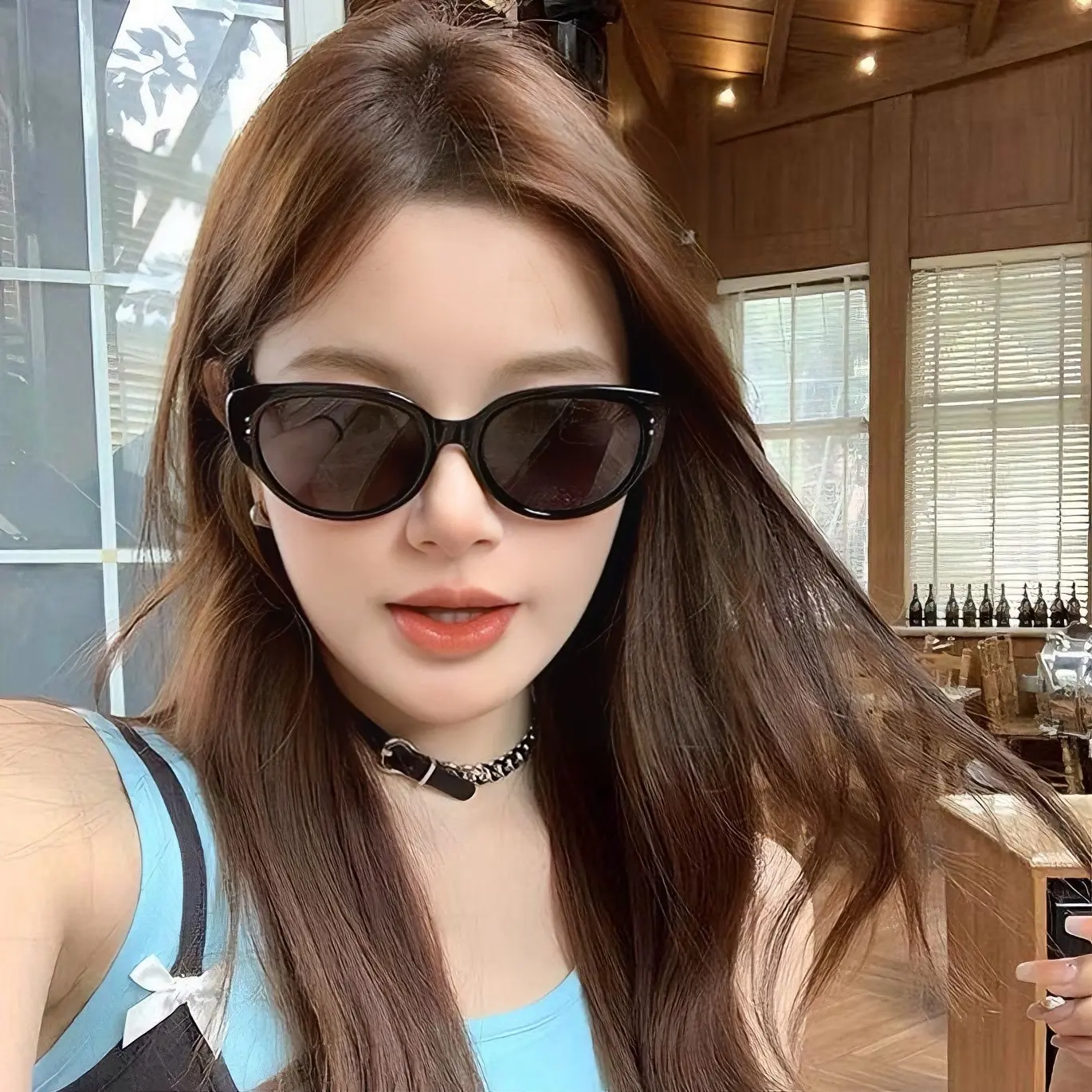 Vintage Cat Eye Sunglasses for Women 2025 New High-end UV Protection Trendy Street Style Face Slimming Sunglasses