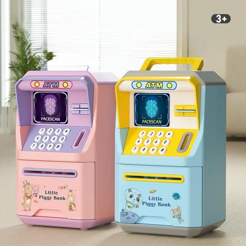 Két Sắt Mini Thông Minh Cho Bé Tiết Kiệm Tiền, Có Đèn, Có Nhạc Cho Bé Ống Tiết Kiệm Đựng Tiền Ống Heo