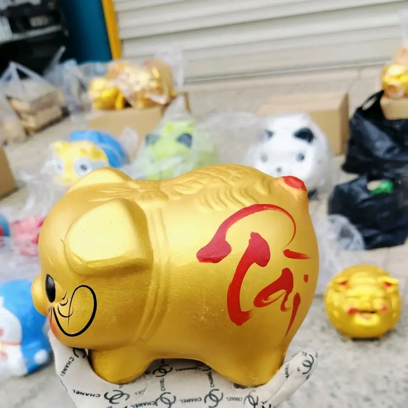Heo Đất Chữ Tài Lộc  Ống Tiết Kiệm Đựng Tiền Ống Heo 1