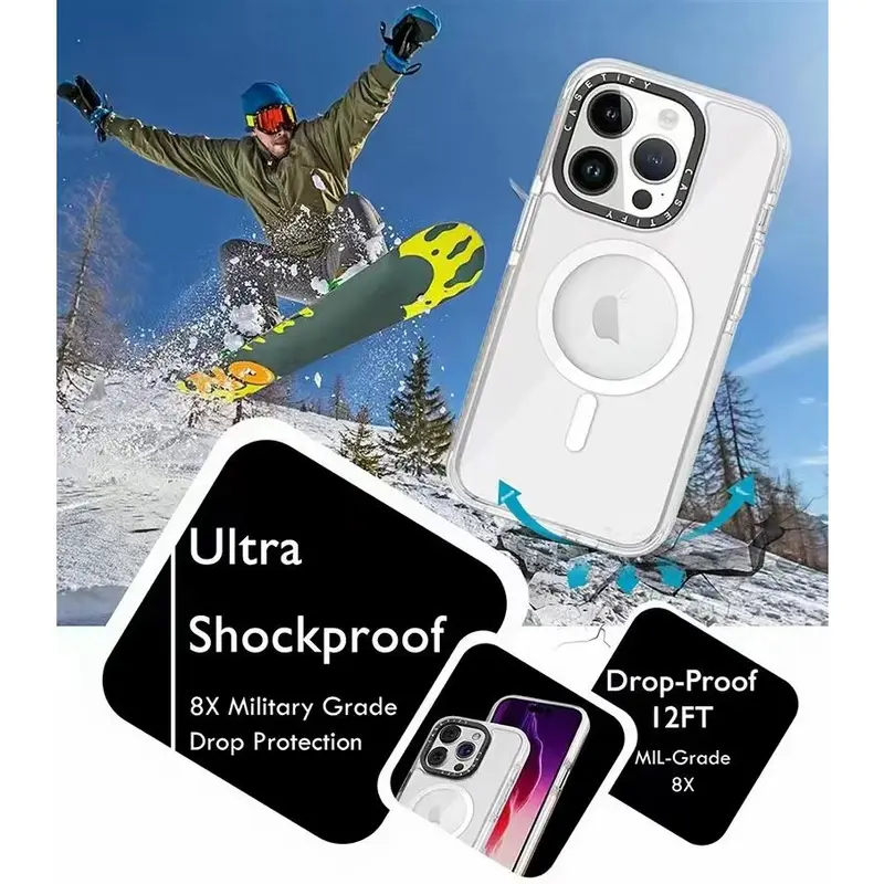 Ốp Siêu Tác Động, CASETiFY, Tương Thích Với iPhone 15 Pro Max, iPhone 14 Pro Max, iPhone 15 Plus, iPhone 12, 13 Pro Max, Đã Thử Nghiệm Chống Rơi Cấp Độ Quân đội 5X, Bảo Vệ Chống Rơi 11,5ft, Vỏ Bảo Vệ, Chính Hãng 1