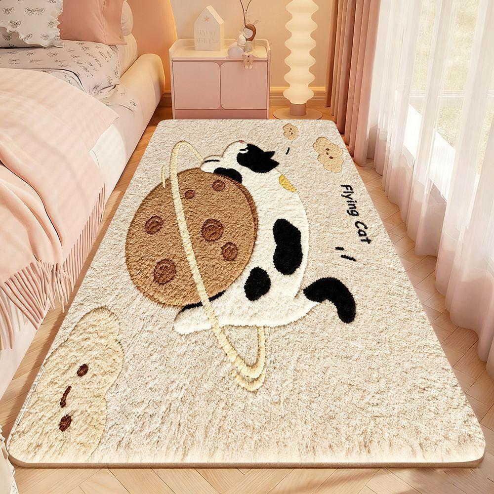 Fresh Cartoon Animal Floor Mat Imitation Cashmere Cooling Skin