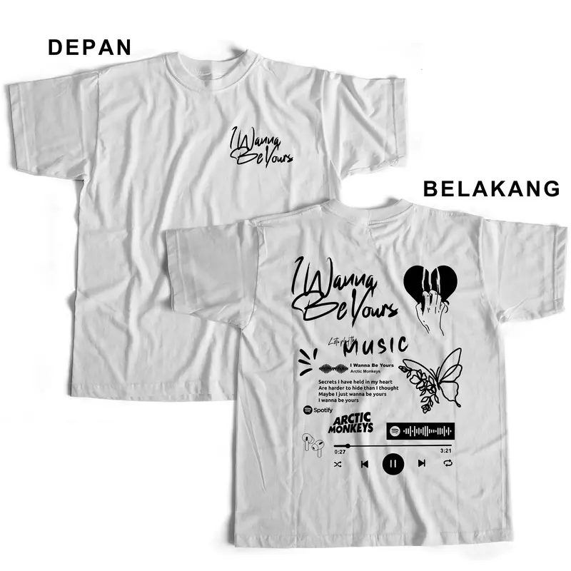 [Aesthetic Version] Kaos Reguler I Wanna Be Yours Cotton Combed Unisex 2