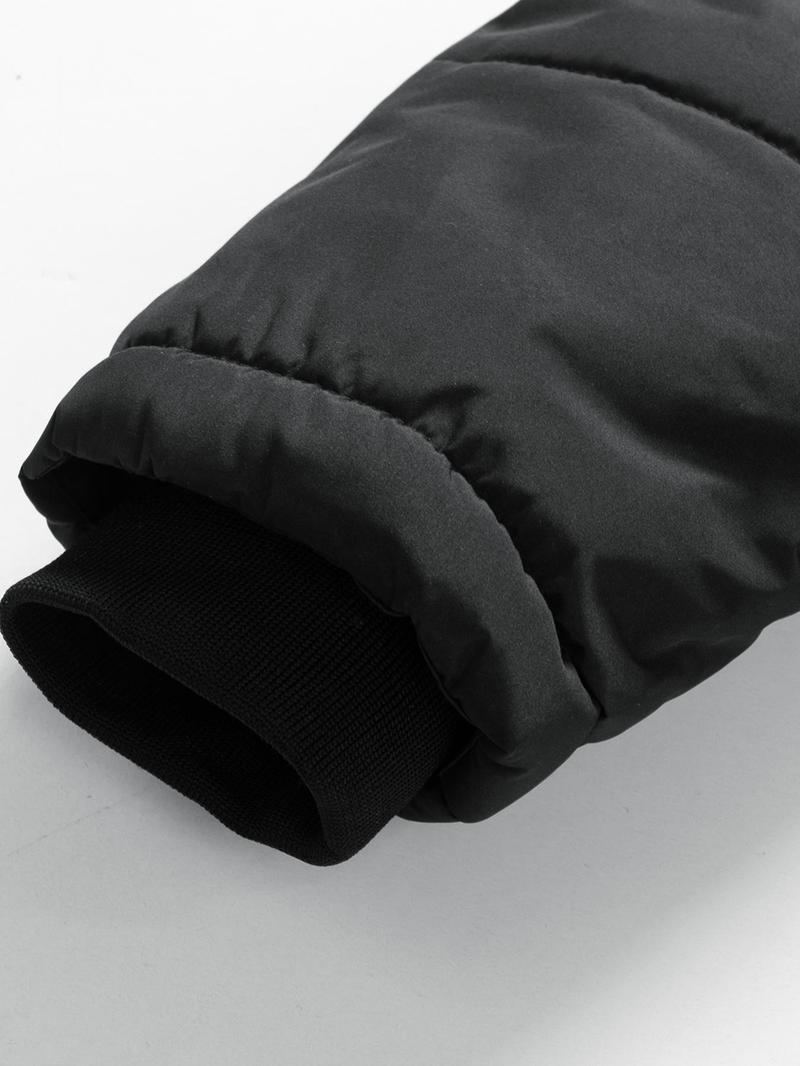 Product Introduction of Men's Flap Pockets Button Front Thermal Lined Hooded Coat, Slim Fit Casual Fuzzy Trim Zipper Warm Coat, Men Winter Coats, Men's Outerwear for Daily Wear 3