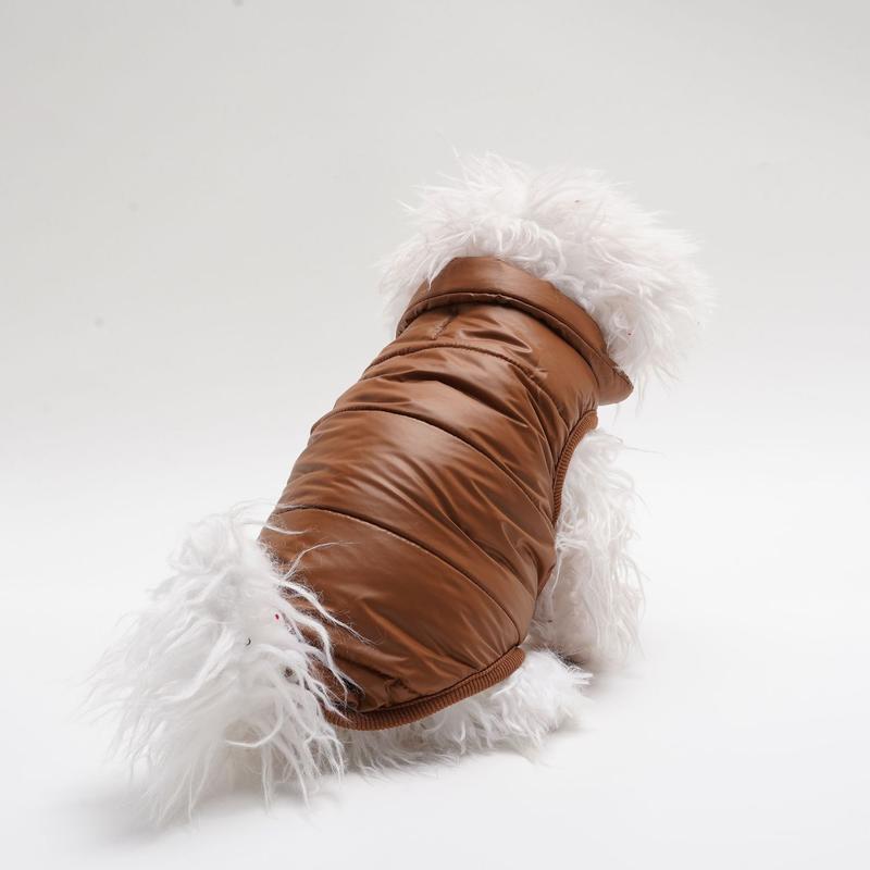 Product Introduction of Solid Color Pet Coat, Warm Comfortable Dog Button Front Jacket, Pet Clothes for Small Dogs, Dog & Cat Clothing Supplies 0