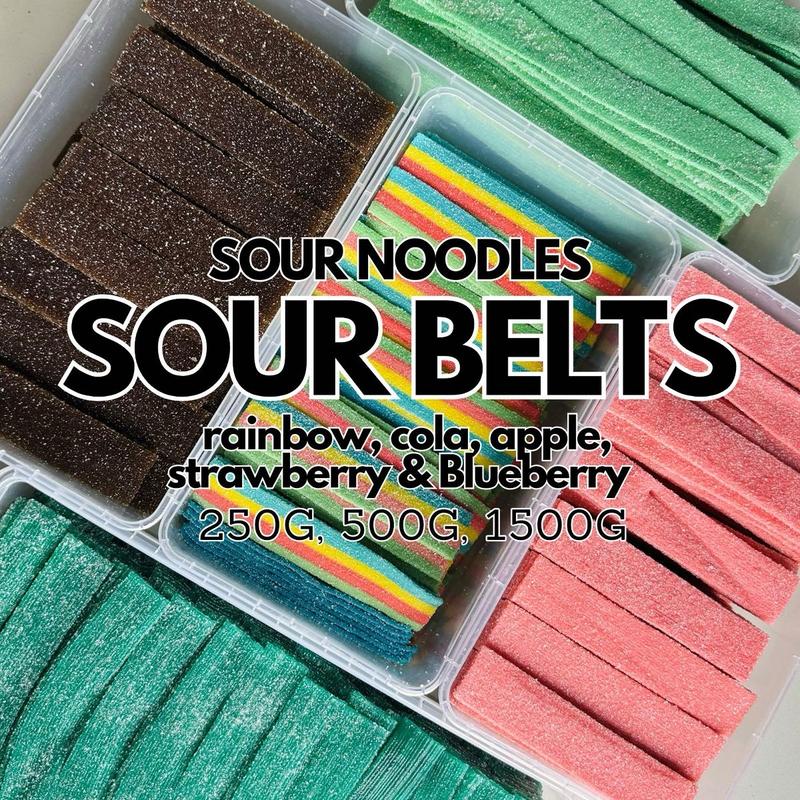 Sour Belts l Sour Noodles (with FREE 50g) Sweet Snack Candy Tangy