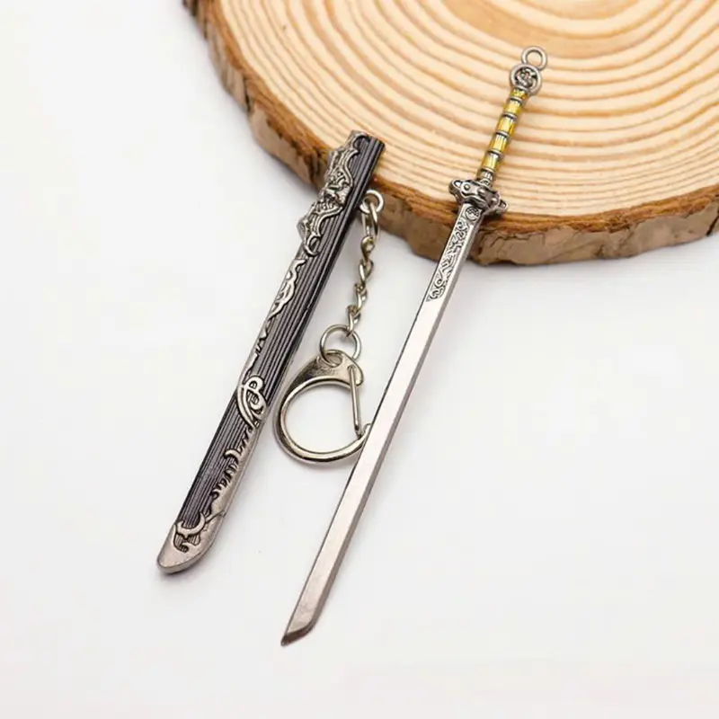 Móc Khóa Kiếm Cổ Chất Liệu Hợp Kim Bền Đẹp Dài 12Cm, Mô Hình Kiếm Sưu Tầm Làm Quà Tặng 0