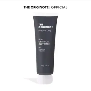 The Originote BHA Charcoal Clay Mask 50 gram Komedo Mencerahkan Masker Wajah
