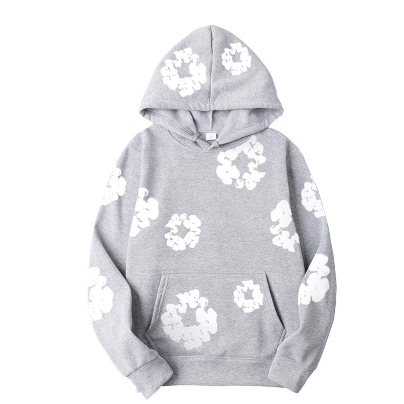 Product Introduction of Áo Nỉ Mất Nước Denim, Bộ Áo Hoodie Bông In Hình Bong Bóng, Dành Cho Nam Và Nữ, Áo Nỉ Dày, Phong Cách Thường Ngày Áo Hoodie Rách Denim, Y2K, Hàng Mới Về Năm 2025 Menswear denim  hoodie 3