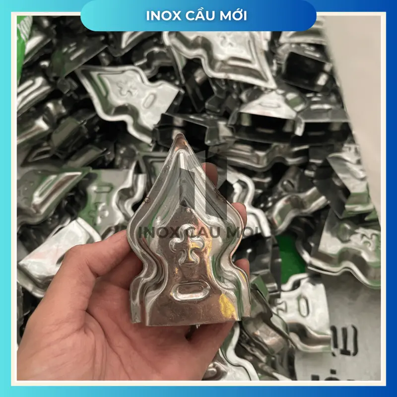 COMBO 10 - Mác xoắn chụp hàng rào INOX 304, nắp chụp bịt đầu sắt hộp 20x40 5