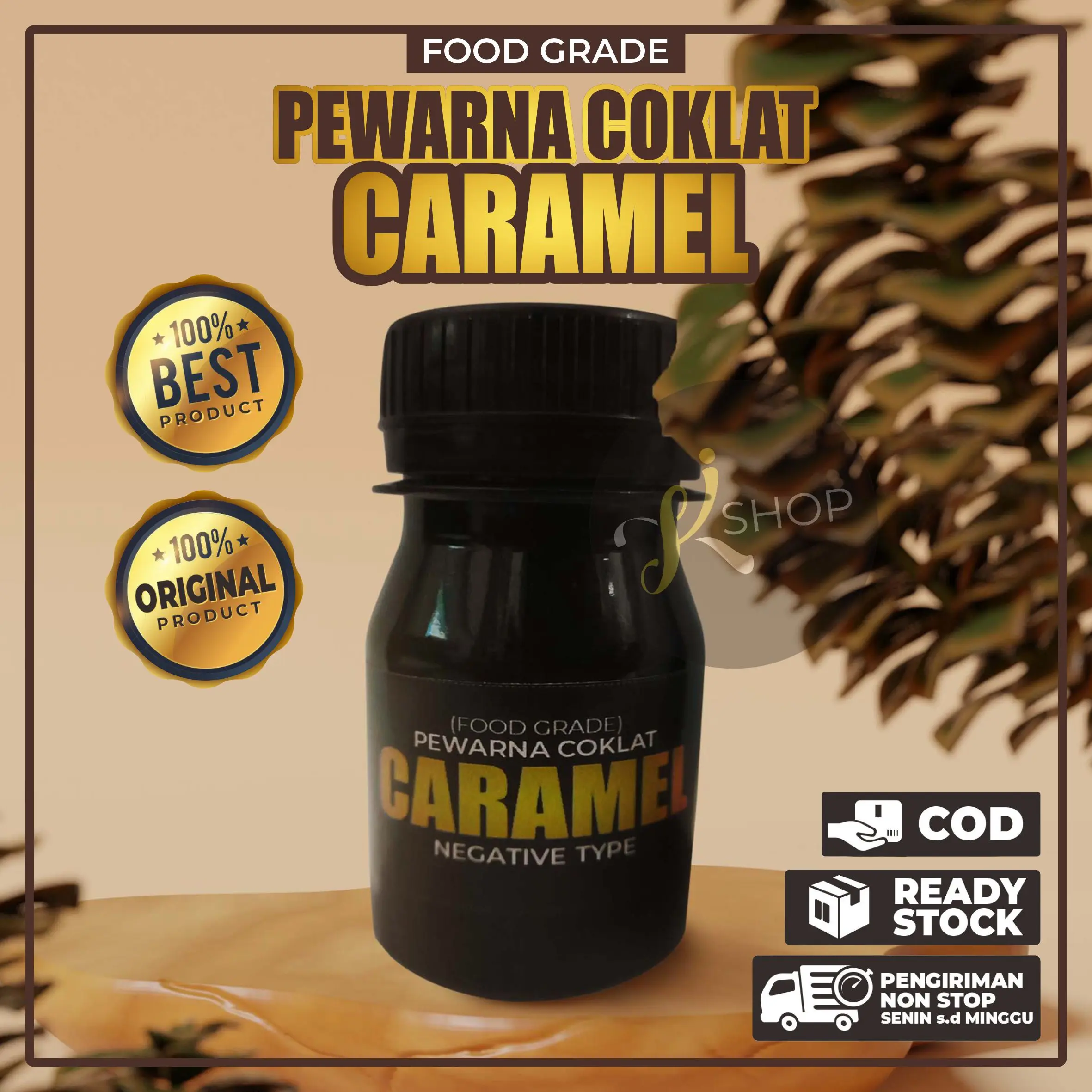 Kemasan 50ml Pewarna Caramel / AA Caramel Colour / Pewarna coklat makanan