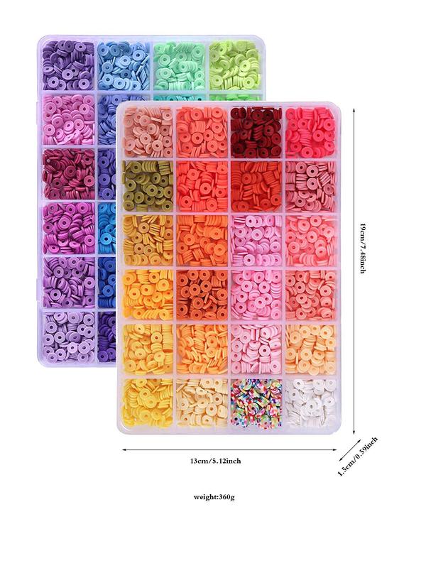 Summer 2024 Clay Beads As Kids Stocking Fillers, Simple Diy Jewelry Making Kit for Bracelet Necklace Making, Diy Fashion Kawaii Jewellery Accessories Kit for Developing Your Kids Skills, Vintage Jewelry Jewelry Set for Women 2