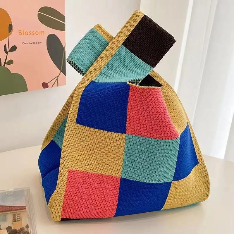Tas Belanja Rajut Tas Tangan Wanita Lucu Style Korea Tote Bag Rajut Handmade Tas Anyaman 0