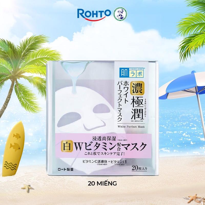 Mặt nạ dưỡng sáng da Hada Labo Koi-Gokujyun White Perfect Mask 365 ml (20 miếng)