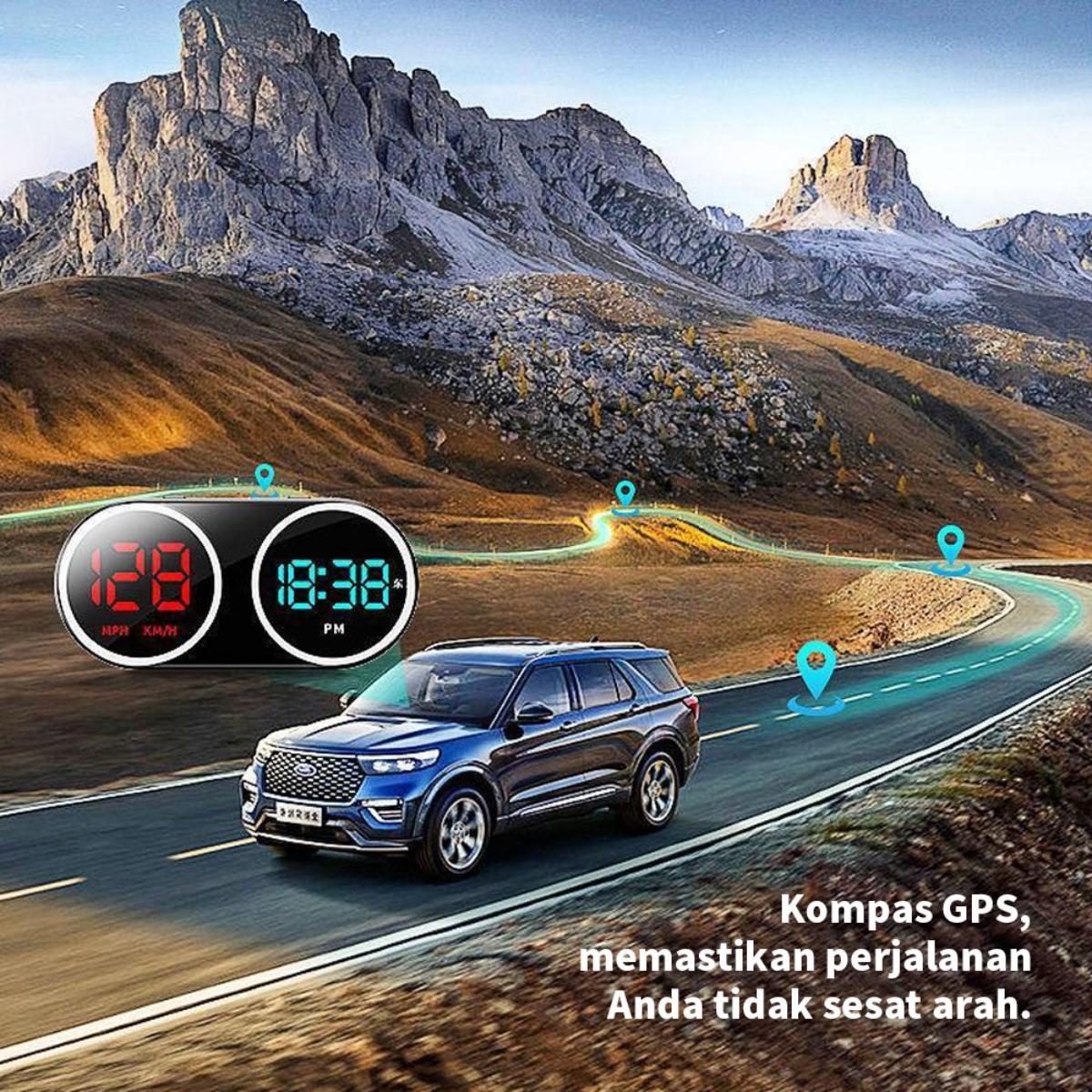 Speedometer GPS Mobil dengan HUD Head Up Display, Menampilkan KM/H dan ...
