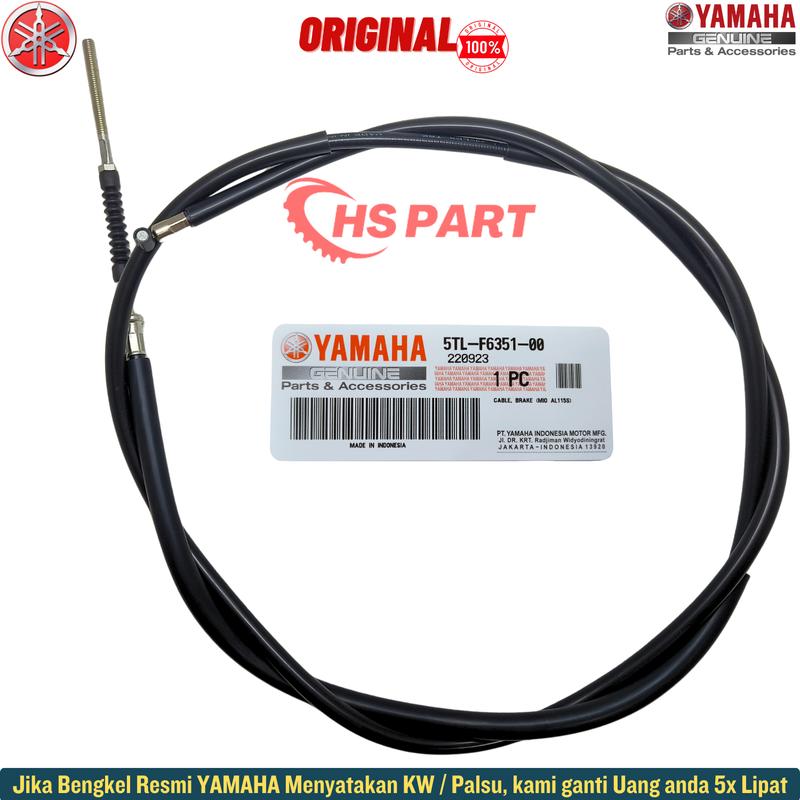 Kabel Tali Rem Belakang Mio Sporty Smile Soul Fino Karbu Carbu Original Yamaha Genuine Parts 6
