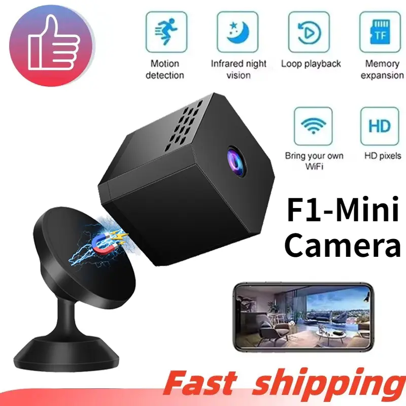 [COD+Limited Time Offer] F1 Hidden Mini Camera 1080P High definition video recording Camera Night Version Motion Detection home monitor security camera Wireless WIFI