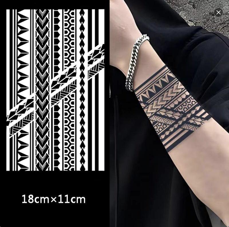 Hình Xăm vòng tay Chống Nước Lâu Trôi 15 Ngày kích thước 11x18cm mã HC233 Hình Xăm Dán