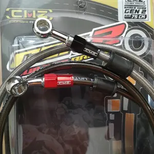 Selang Rem Depan Belakang Serat Variasi Sepeda Motor Ukuran 45 60 75 95 Universal