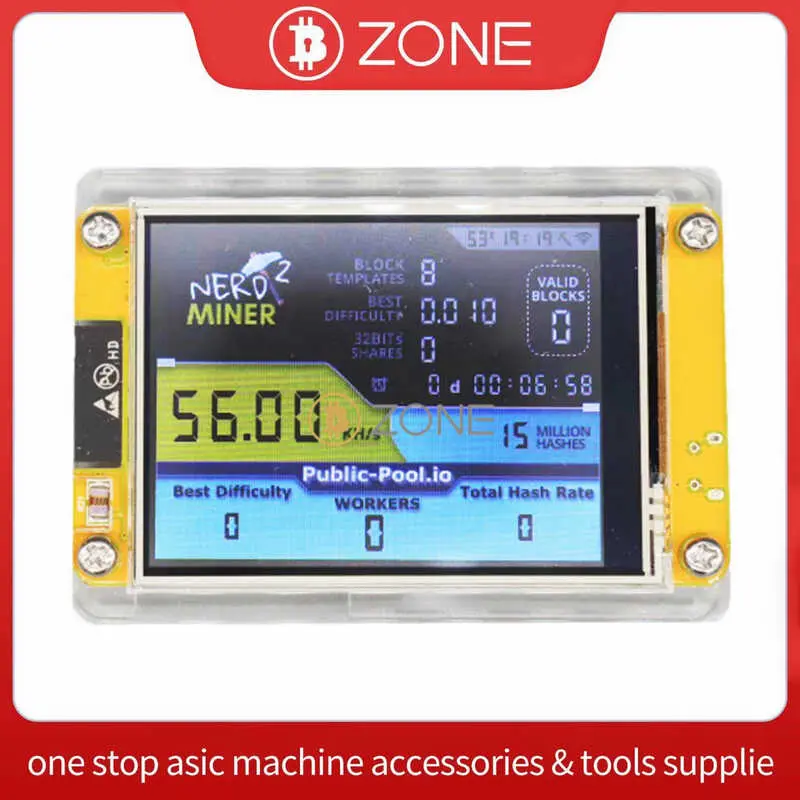Nerd V2 56KH S 2.8 inch Firmware 1.6.3 Bitcoin Nerdminer Smart LCD Display Crypto Solo Lottery Miner