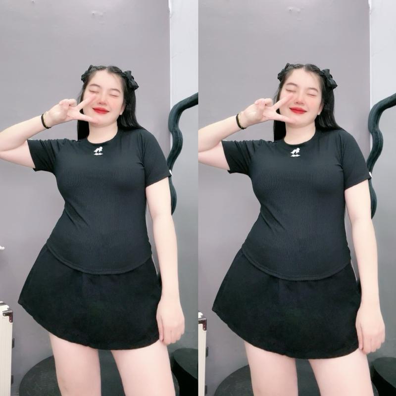 Áo thun nữ, áo babytee giành cho nữ dáng ôm vải tăm mát mùa hè Đậu bigsize-G156 4