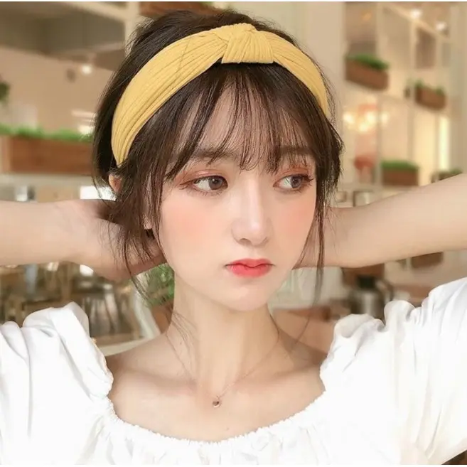 BISA COD F5176 Bando Korea / Bando Bandana Polos Wanita / Headband / Bando Simpul Wanita Hadiah Plastik 0