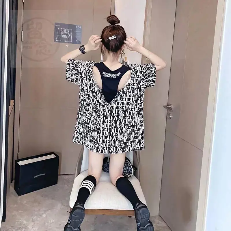 T26 Atasan oversize backless hitam love just for love 4